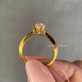 TrionzaDiamond solitaire ring showcasing a 0.75 CT round diamond in D color and VVS1 clarity
