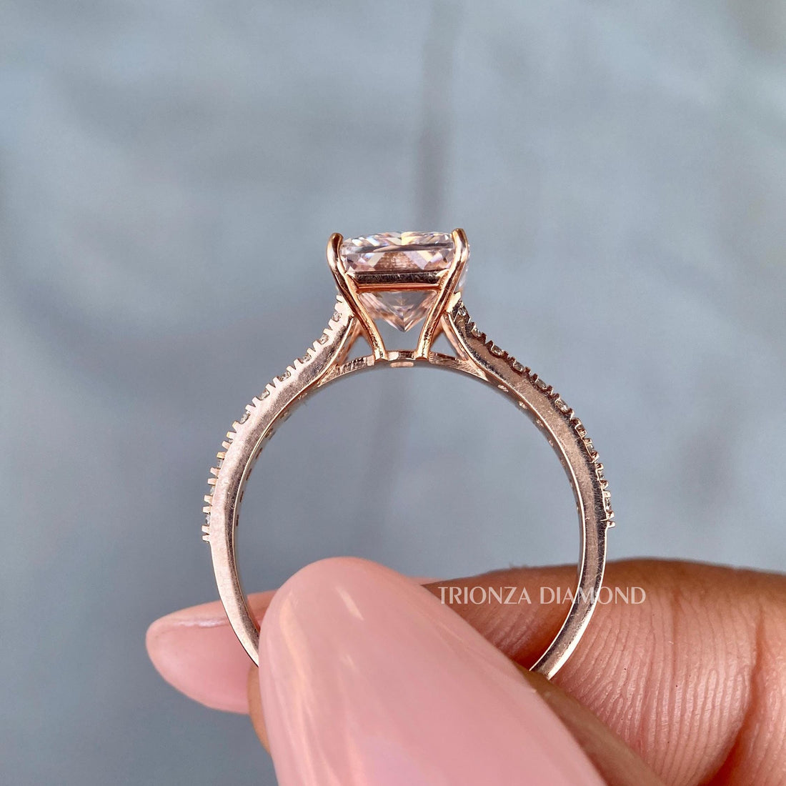 2 CT Radiant Cut Lab Grown Diamond Ring | IGI Certified D/VVS2