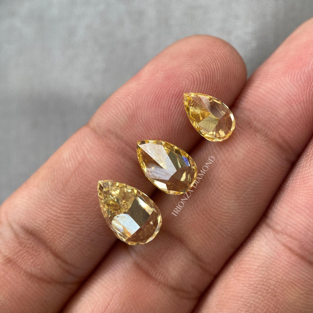 Fancy Yellow Pear Lab Grown Diamond Ring - Custom Engagement