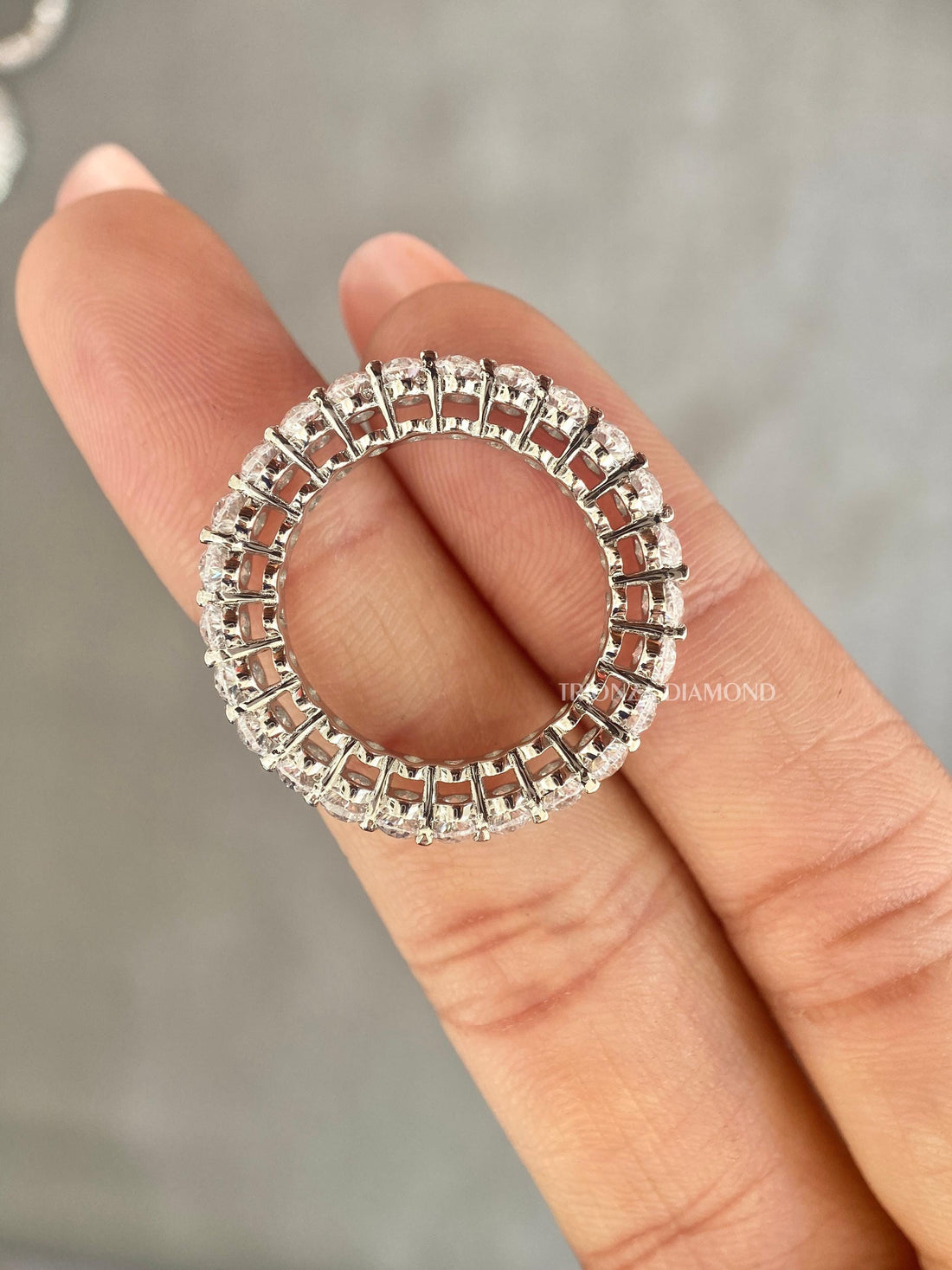 Lab Grown Oval Diamond Eternity Band - Wedding, Anniversary, Stacking