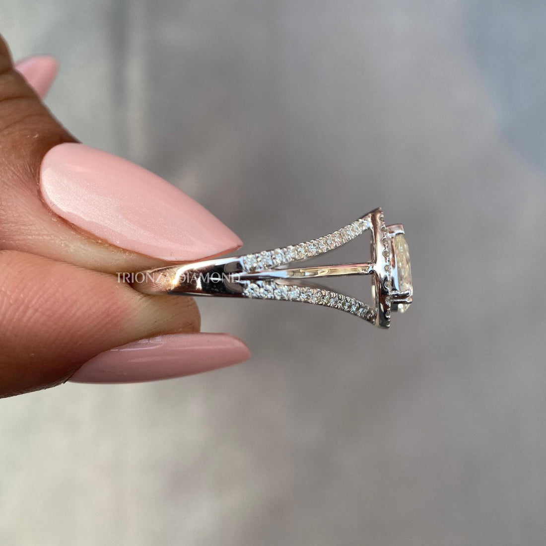 IGI 1.50 CT Intense Yellow Pear Lab Diamond Wedding Ring 14k Gold