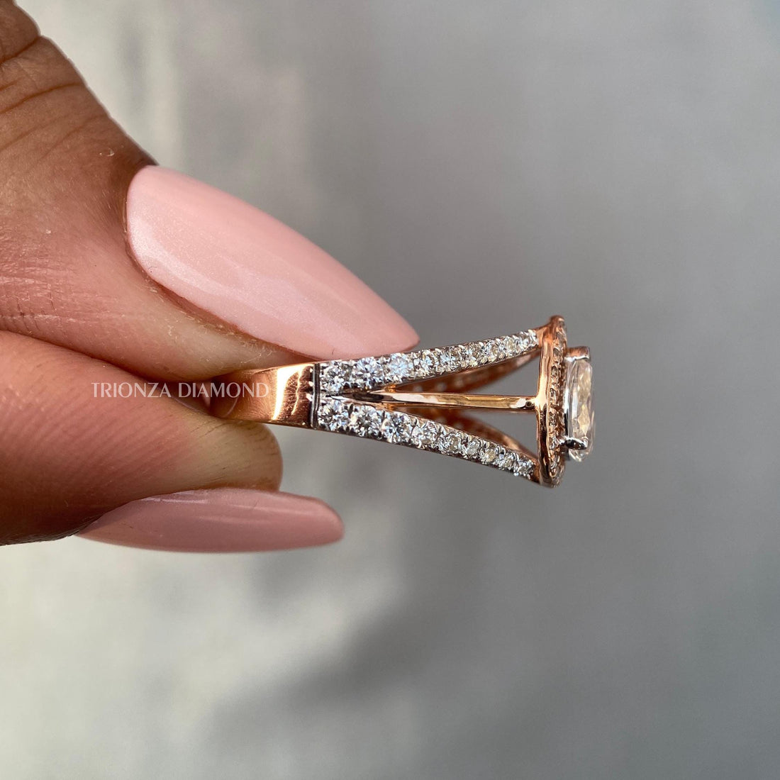 1.50 CT Pear Cut Lab Created Diamond Ring - 14k Gold Wedding Ring