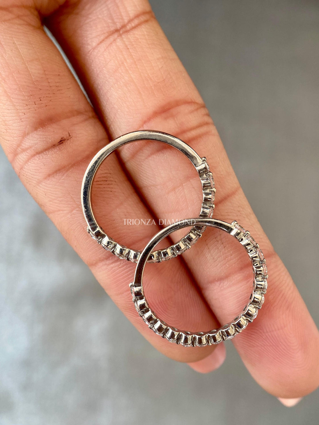 1.50mm Floating Bubble Lab Diamond Eternity Wedding Band for Her