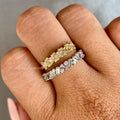 TrionzaDiamond bridal set matching band crafted with 0.88 CT D/E VVS-VS lab created diamonds