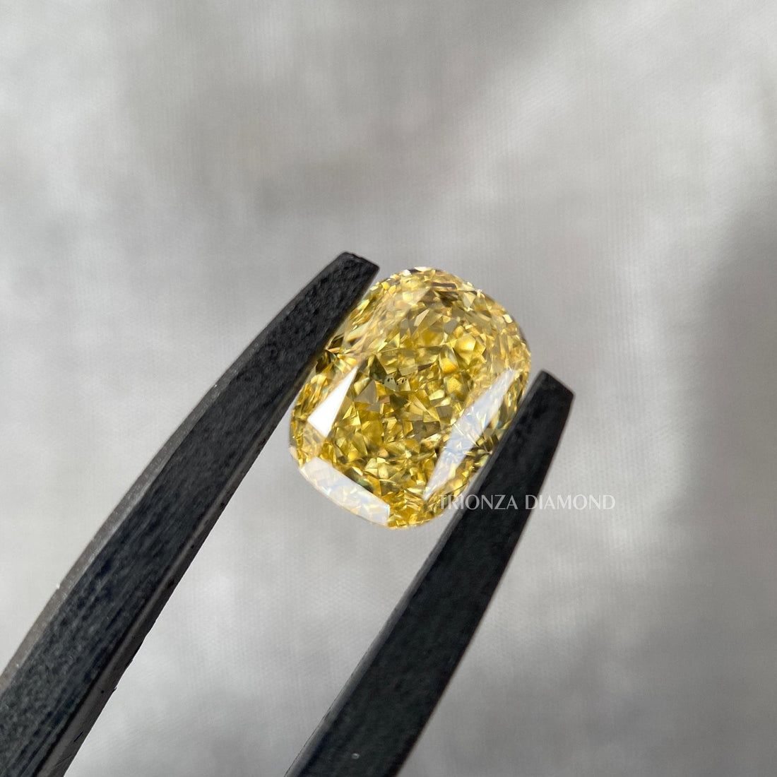 Yellow Lab Grown Diamond Engagement Ring | Custom Cushion Cut