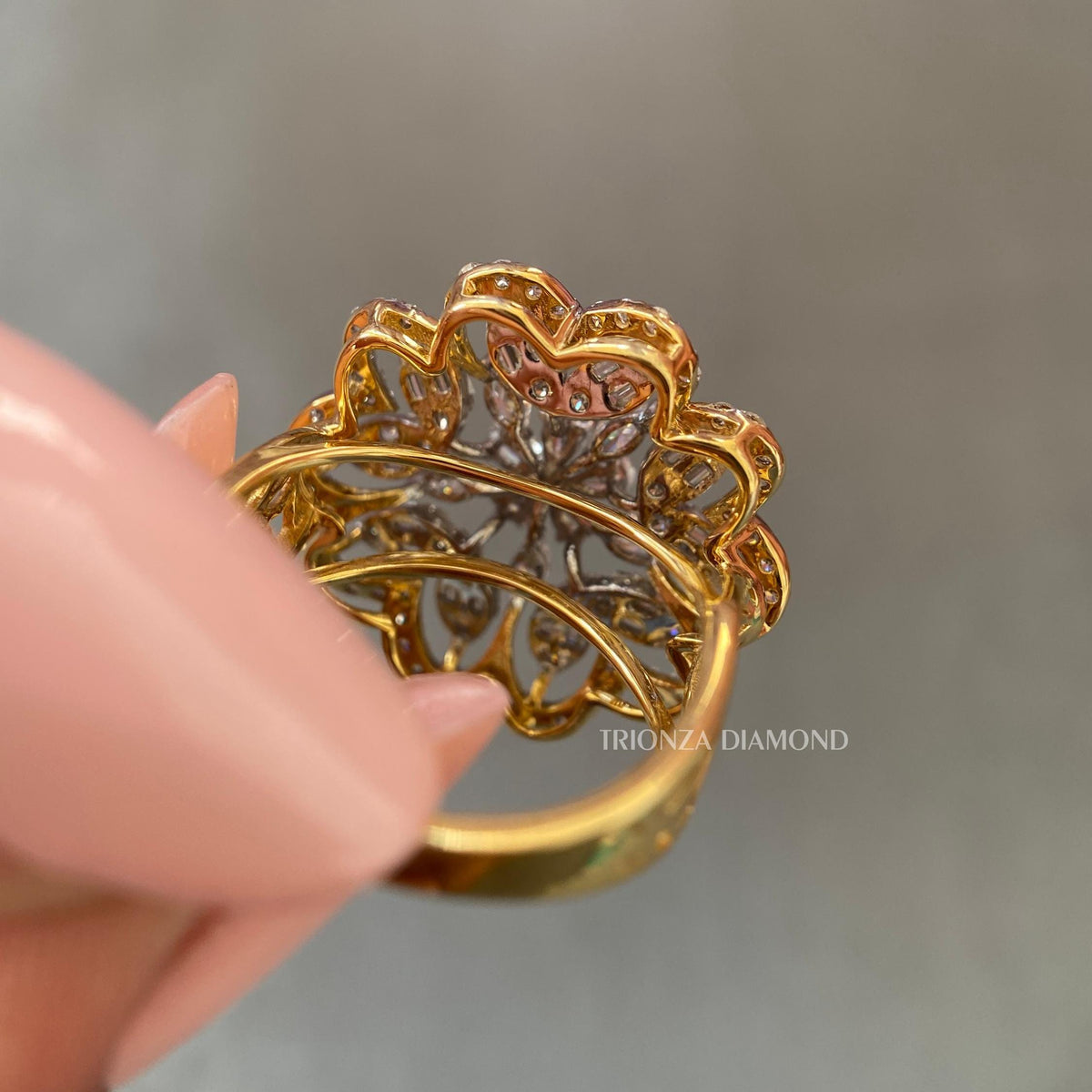 Diamond proposal ring crafted from 100 percent pure lab grown diamonds