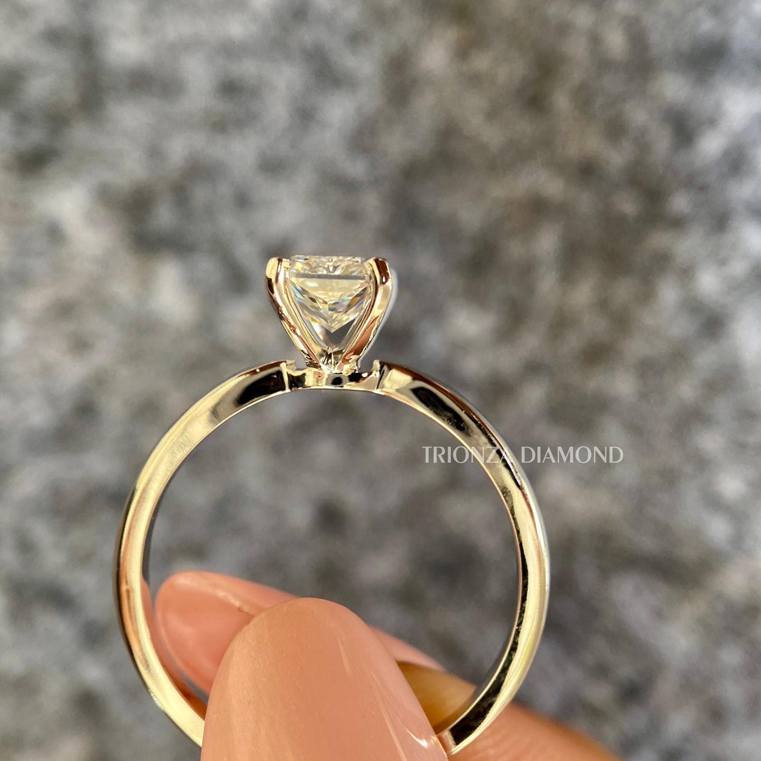 1.5 CT Radiant Lab Diamond Engagement Ring | 14k White Gold | IGI Cert