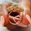 TrionzaDiamond handcrafted ring featuring 5.07 CT total lab grown diamonds in rose gold