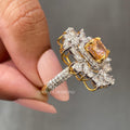 halo setting engagement ring