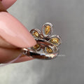 oval cut yellow diamond ring