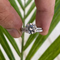 TrionzaDiamond handmade round moissanite ring designed as a meaningful anniversary gift for her