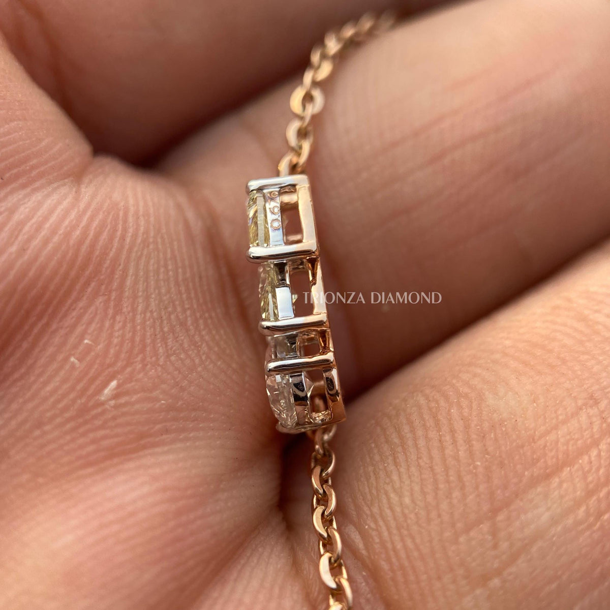 TrionzaDiamond minimalist drop pendant featuring IGI certified diamonds for daily wear