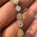 Vivid yellow lab grown diamond bracelet crafted as a fine jewelry anniversary gift for women