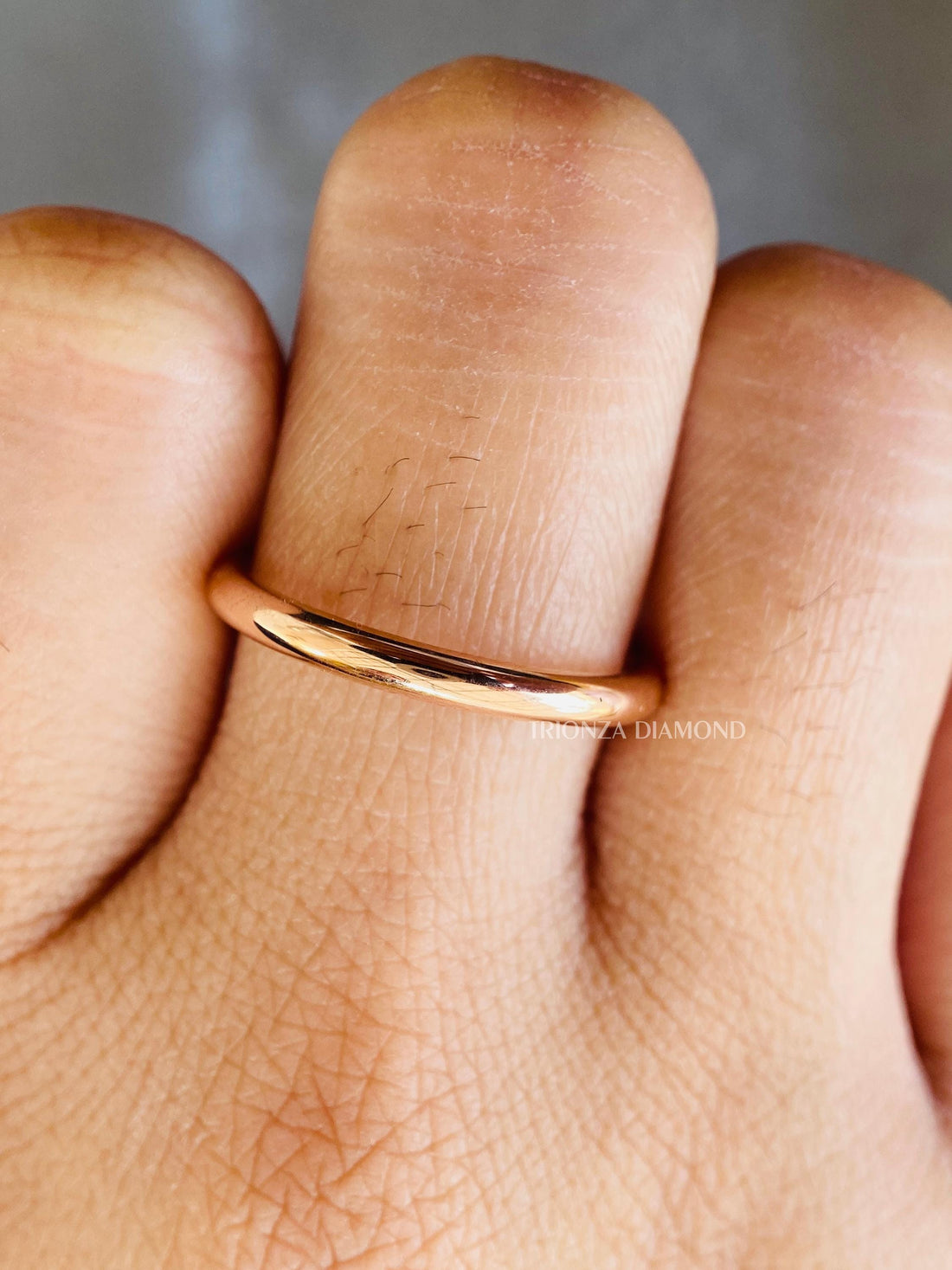 10k Yellow Gold Domed Wedding Band - Comfort Fit, Men's & Women's