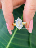 Dutch marquise cut moissanite bridal set displayed in a handmade TrionzaDiamond ring box