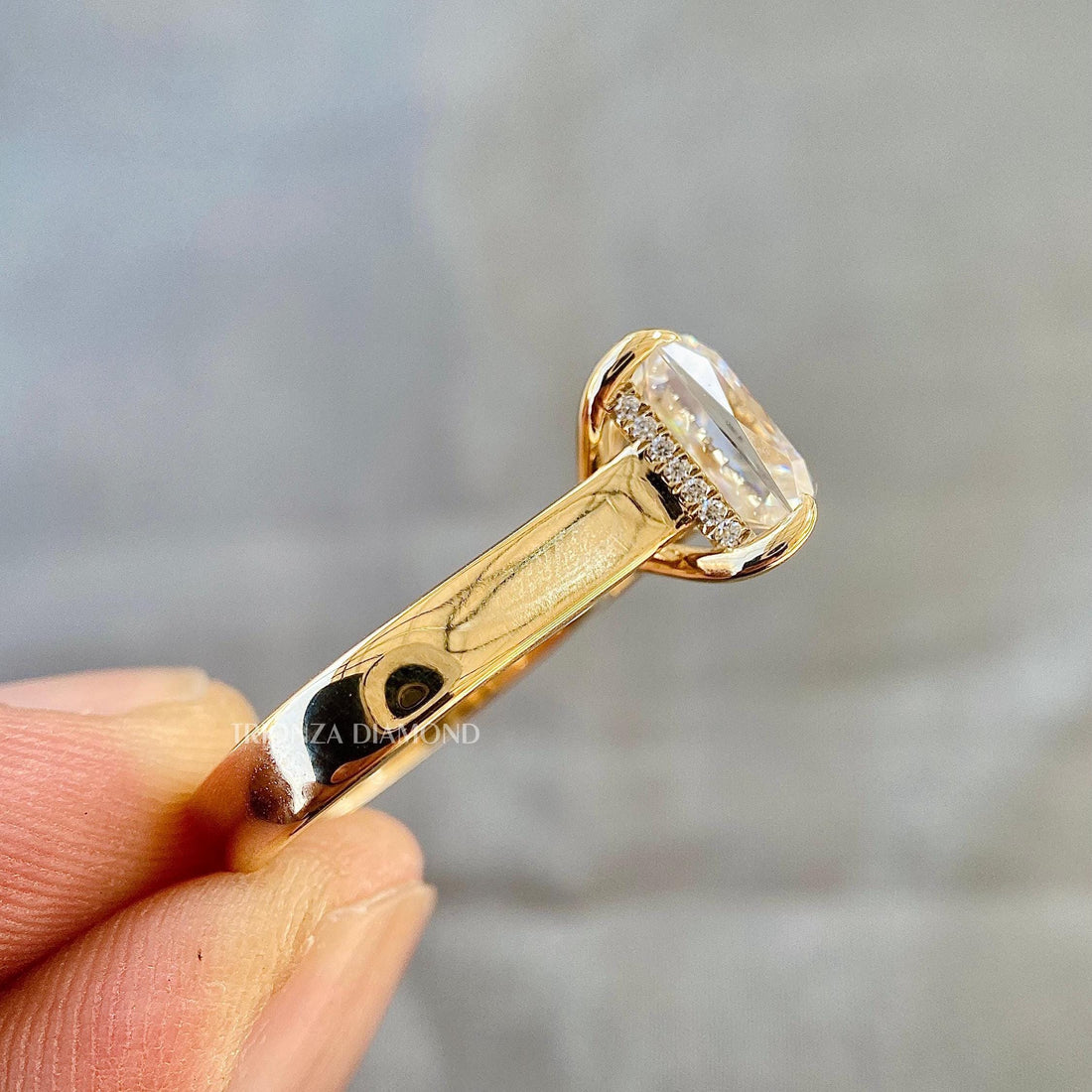 4 CT Princess Cut Lab Diamond Solitaire Engagement Ring 14k Gold