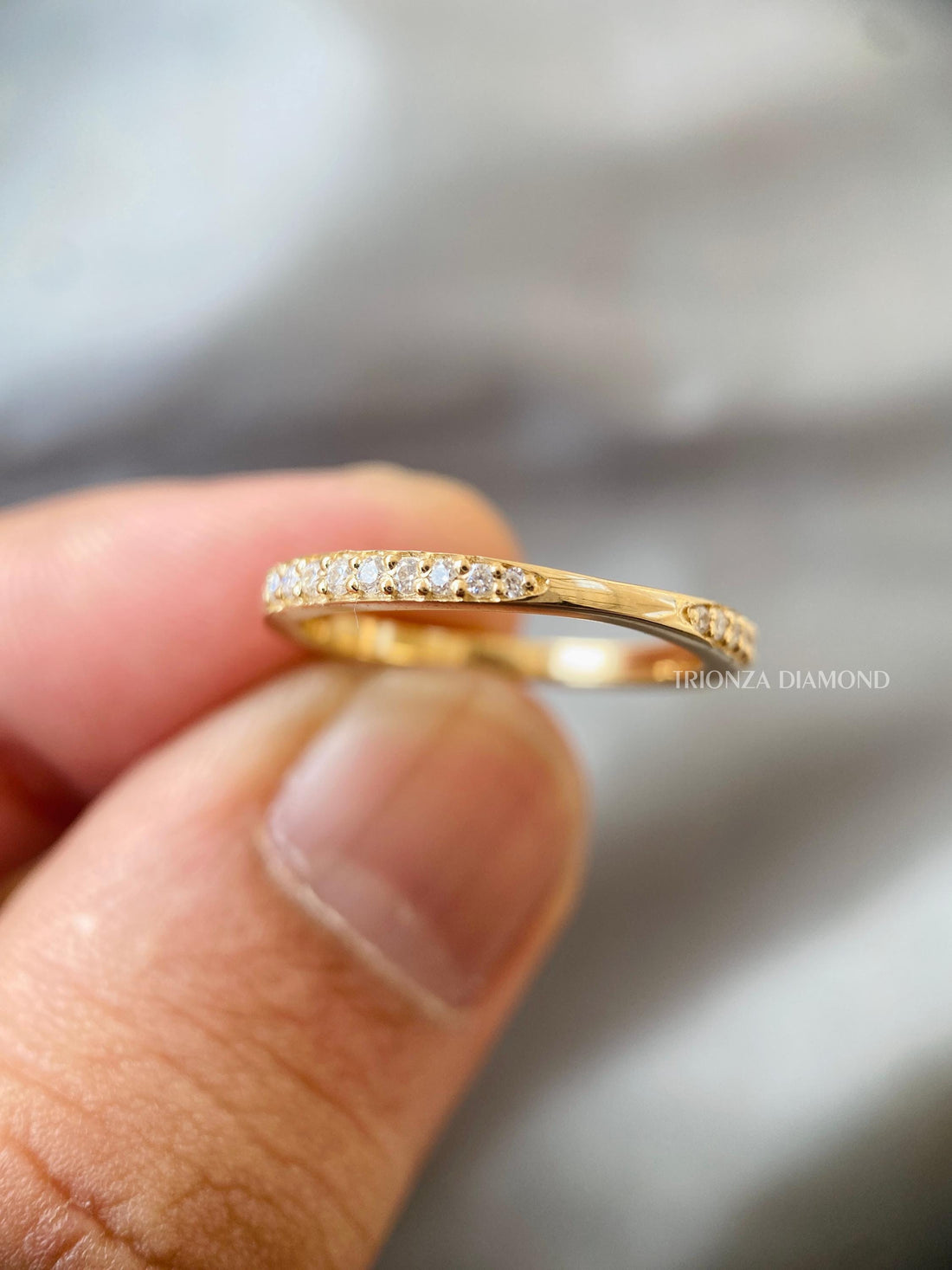 Lab Grown Diamond Eternity Ring | 14K Platinum Wedding Band