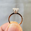 pave set heart diamond ring