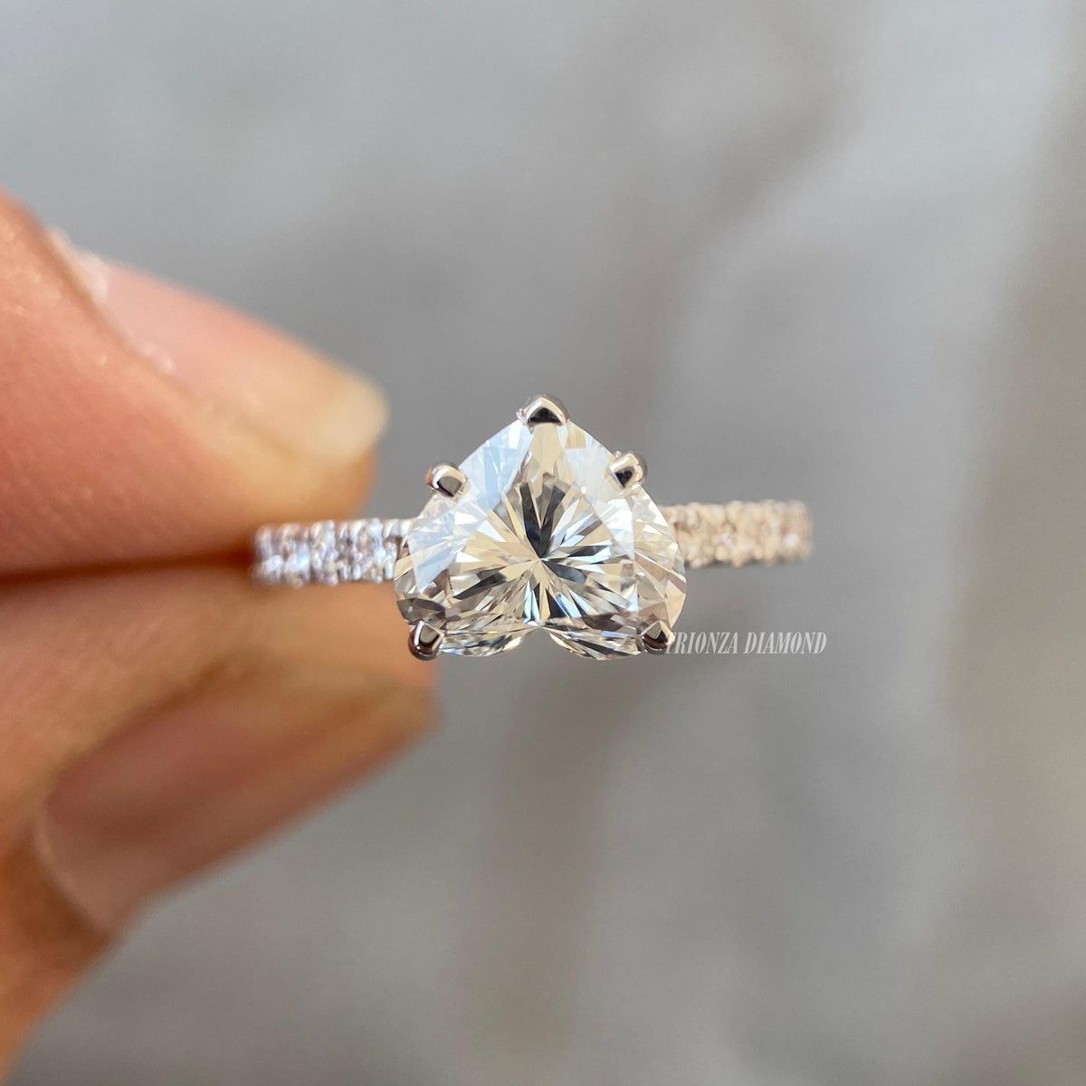 heart shape engagement ring 14K gold