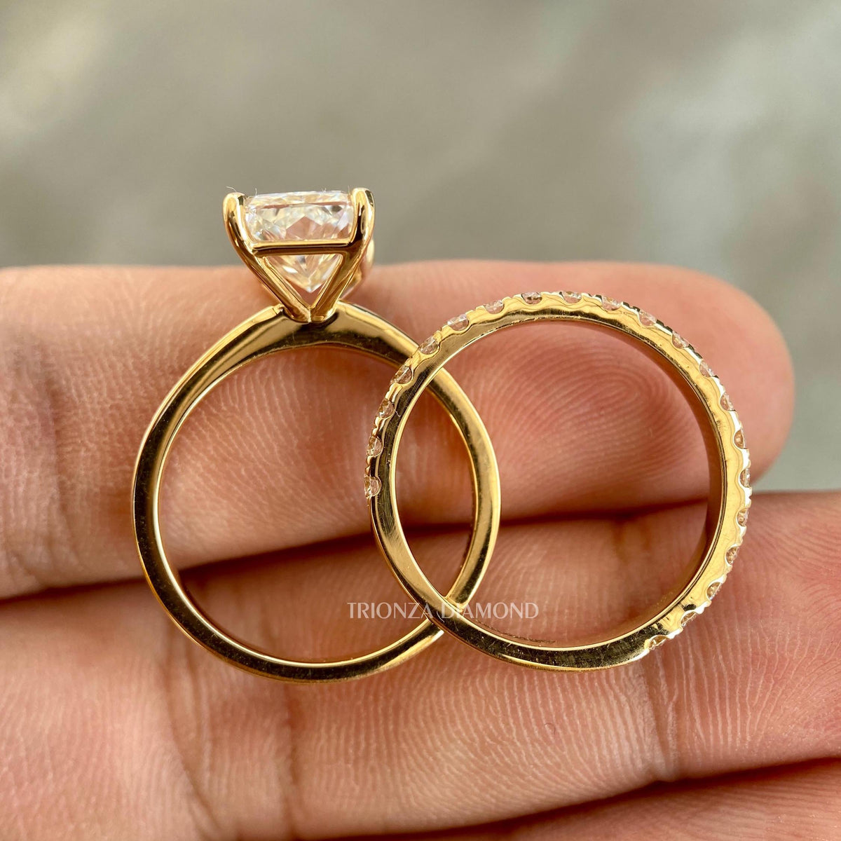 IGI certified lab grown diamond set in a handcrafted TrionzaDiamond creation