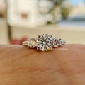 round lab diamond wedding ring