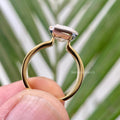 bezel set moissanite ring