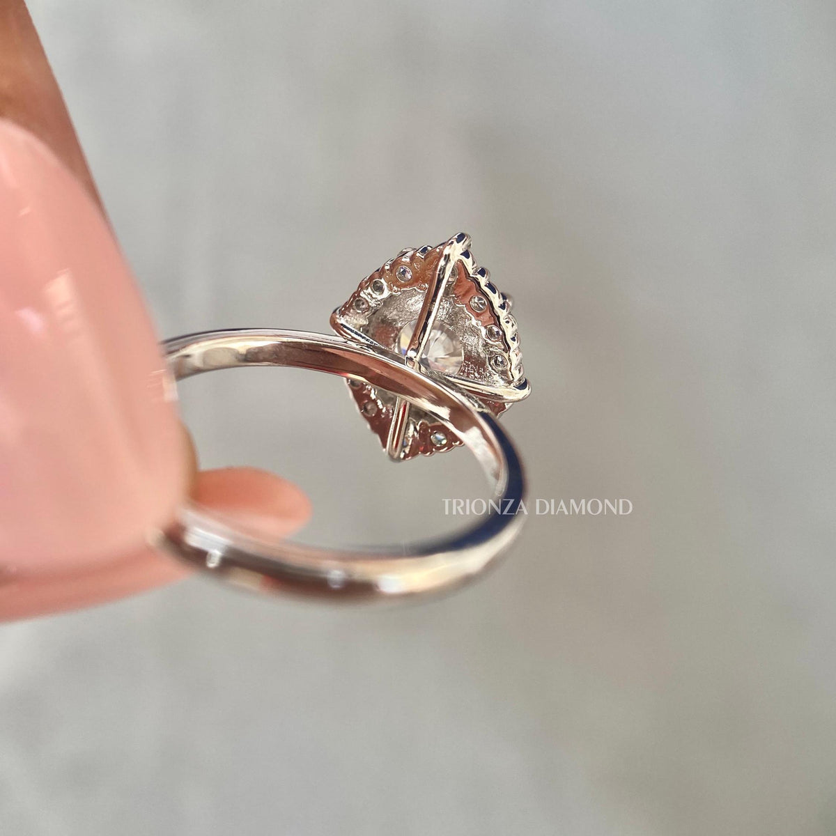 TrionzaDiamond engagement ring handcrafted to celebrate anniversaries and proposals