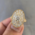 round cut lab grown diamond ring