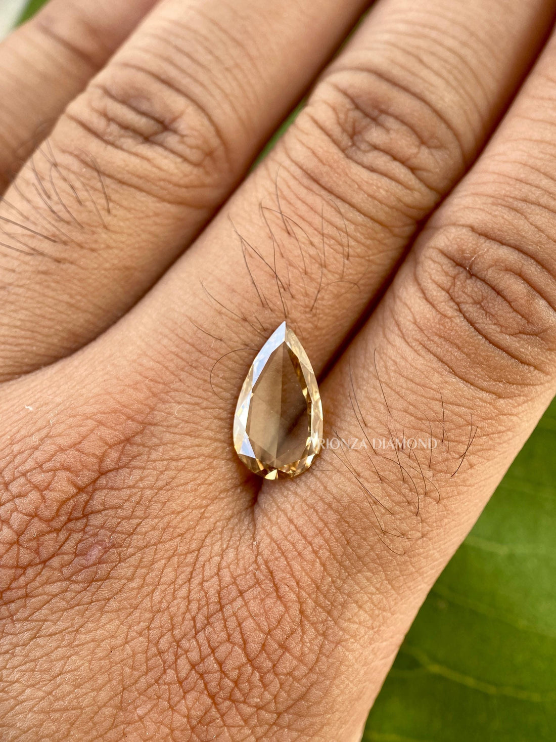 Champagne Pear Rose Cut Lab Grown Diamond for Rings & Pendants