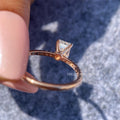 IGI certified lab grown diamond set in a handmade TrionzaDiamond wedding ring