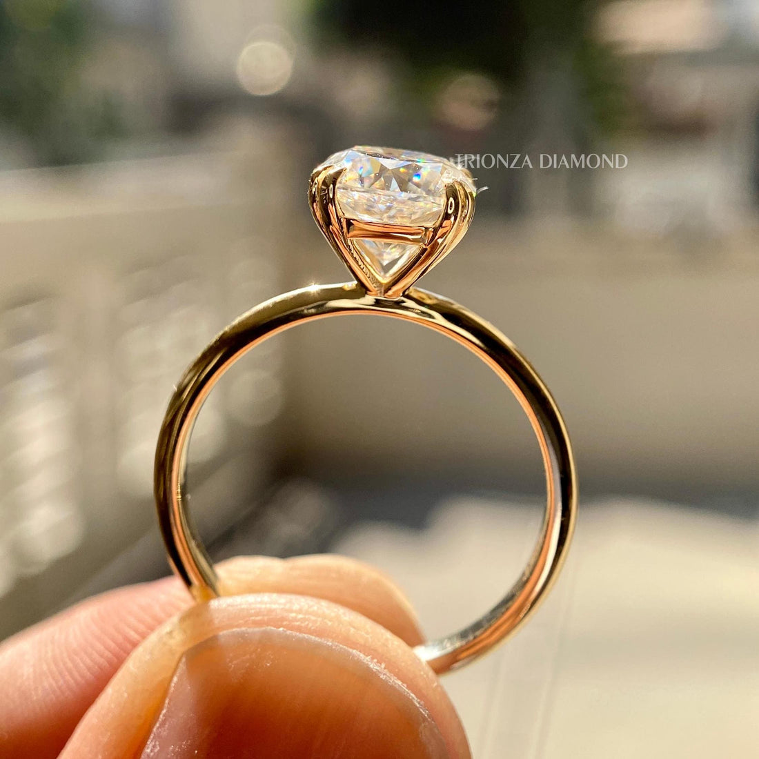 2.00 CT Cushion Lab Grown Diamond Solitaire Engagement Ring IGI Cert
