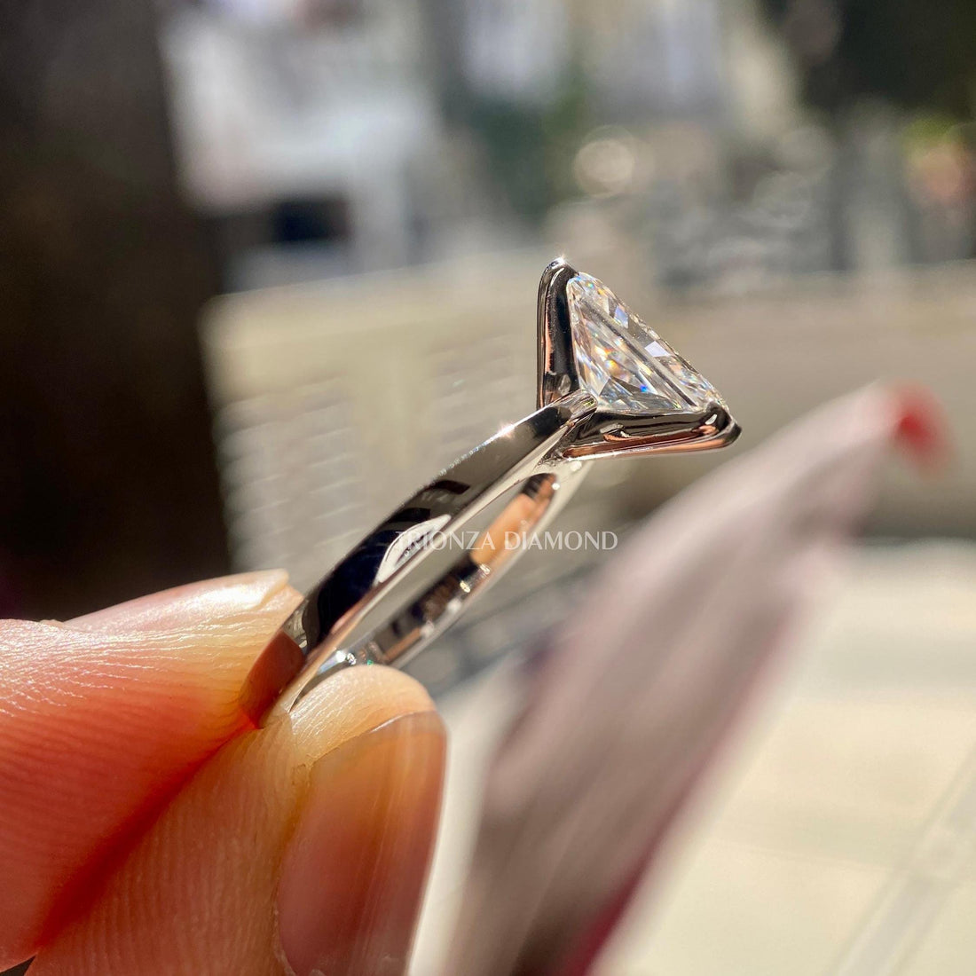 2.0 Ct D VVS2 Radiant Lab Diamond Solitaire Engagement Ring 14K Gold