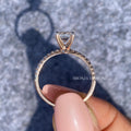 Pave band engagement ring crafted in 18K gold for elegant bridal wear