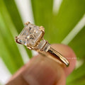 2 carat moissanite engagement ring