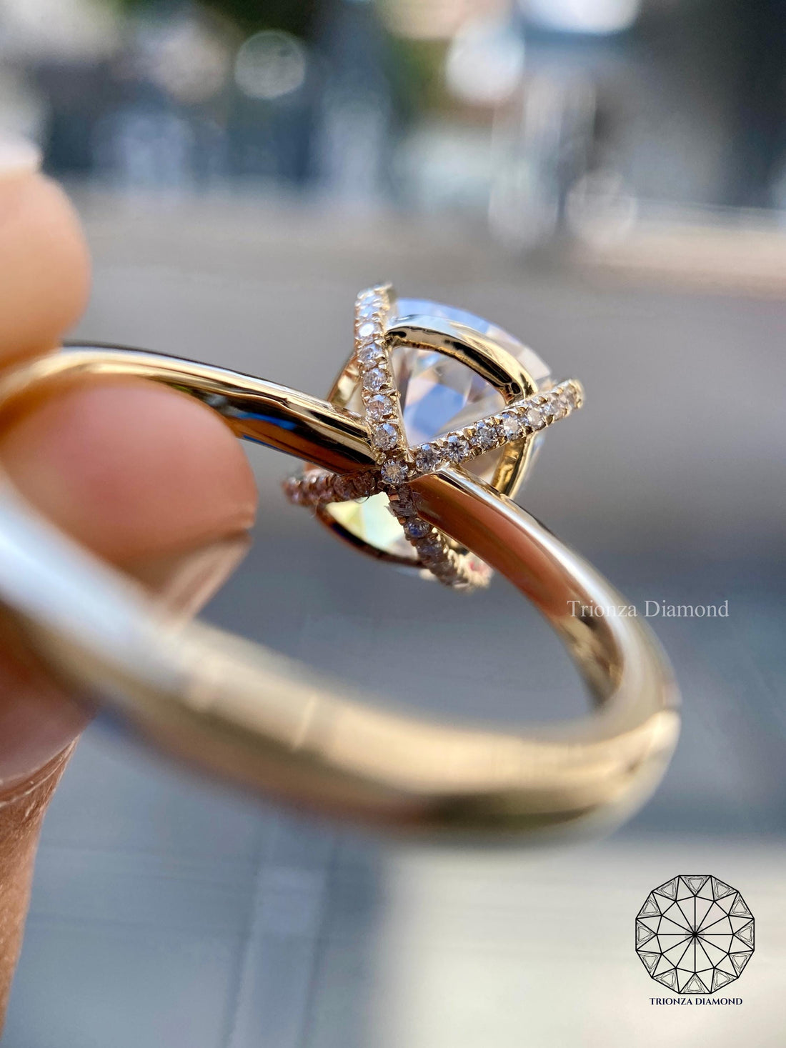 3CT Old Mine Cushion Lab Grown Diamond Engagement Ring E VVS2 IGI