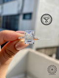 emerald cut diamond ring