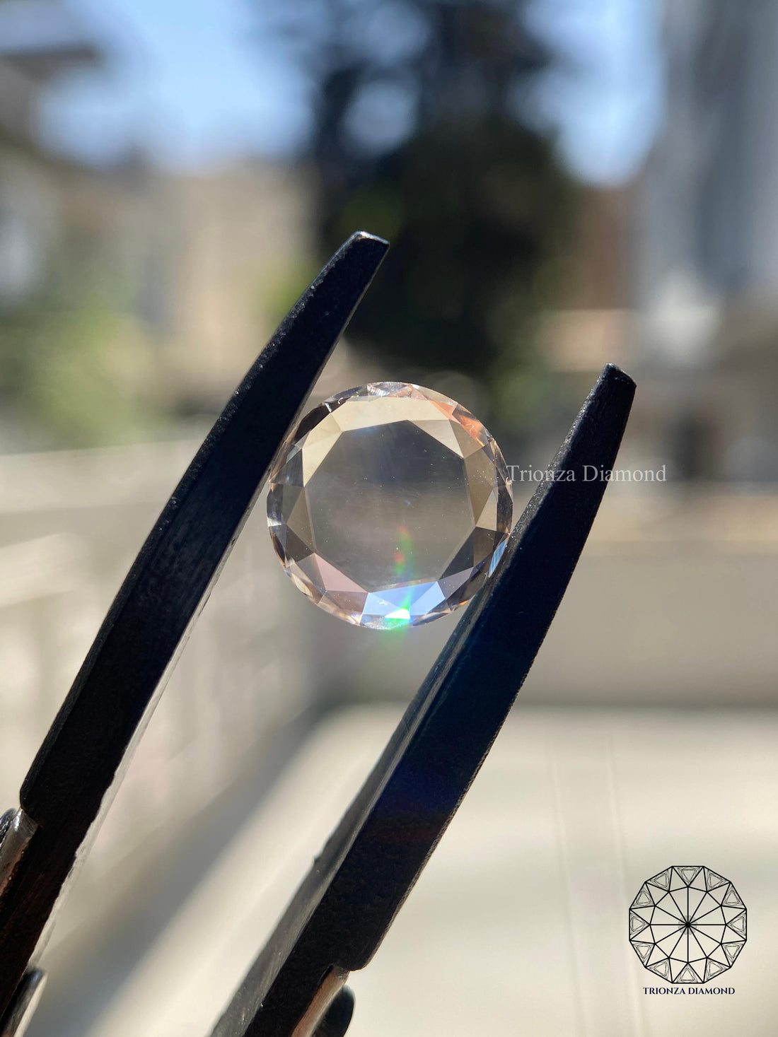 2.93 CT Round Rose Cut Champagne Lab Grown Diamond IGI Certified