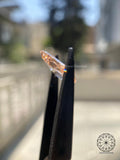 Fancy cut CVD diamond positioned to showcase its I-J color and VS1 clarity