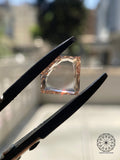 Trilliant shaped lab grown diamond ideal for a custom three-stone ring setting