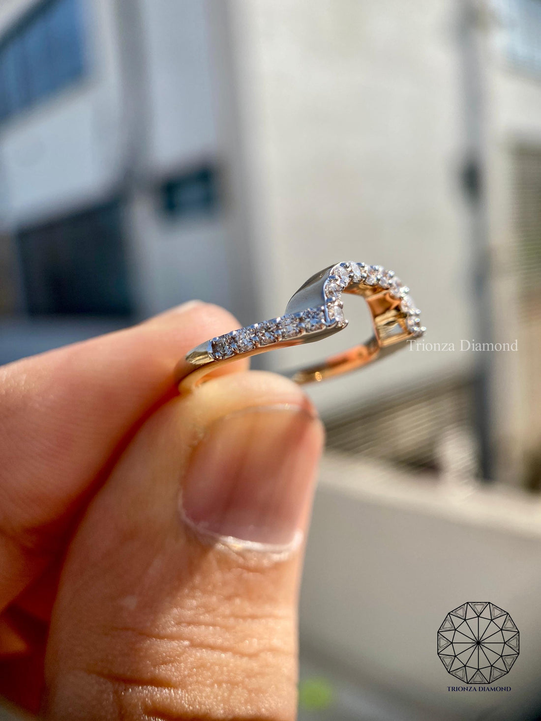 IGI Certified Lab Grown Diamond Pave Wedding Band - Stacking Ring