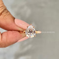 Pear shaped lab grown diamond solitaire ring crafted in warm 14K rose gold setting