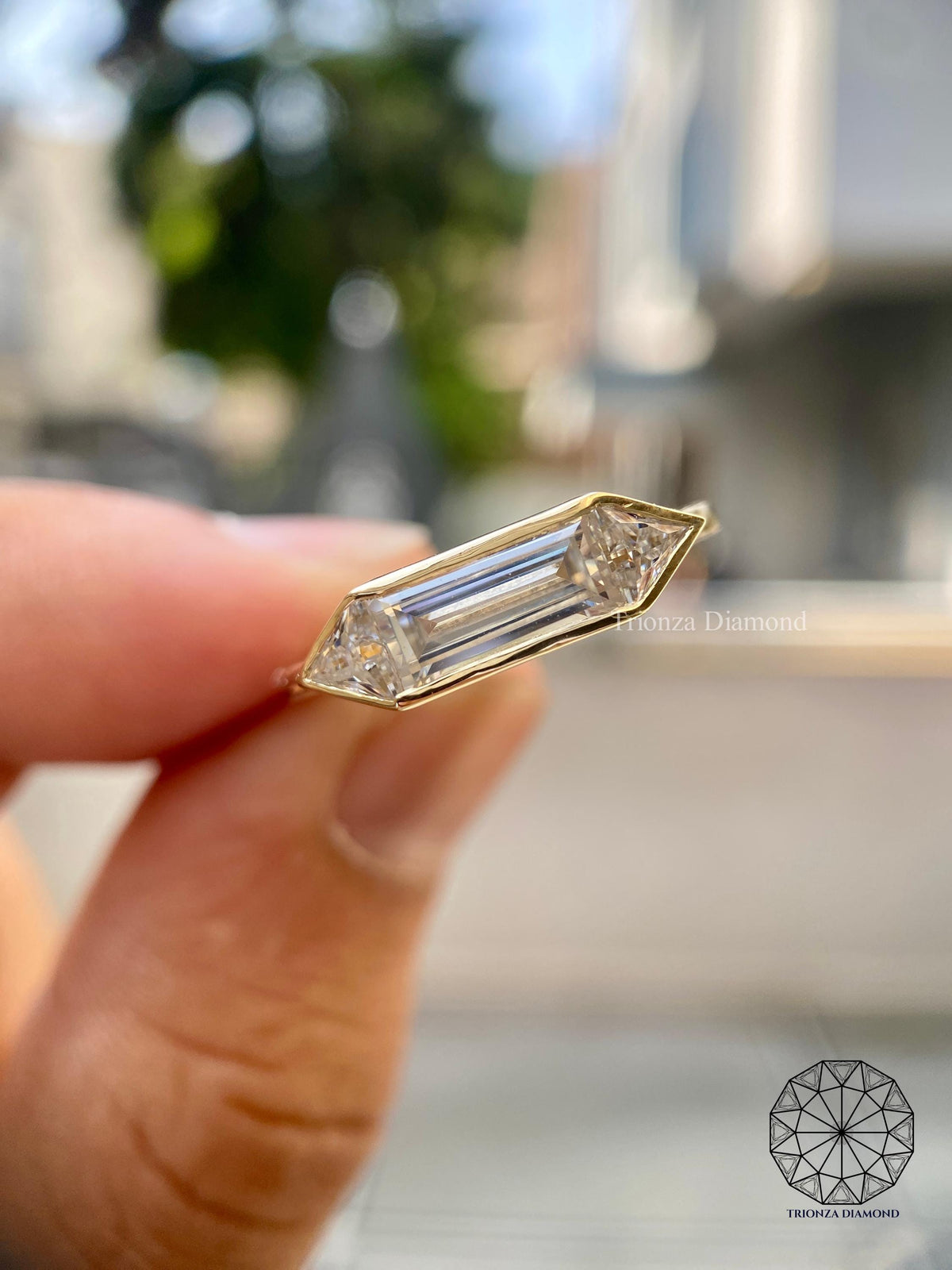 IGI certified lab grown diamond set in a handmade TrionzaDiamond creation
