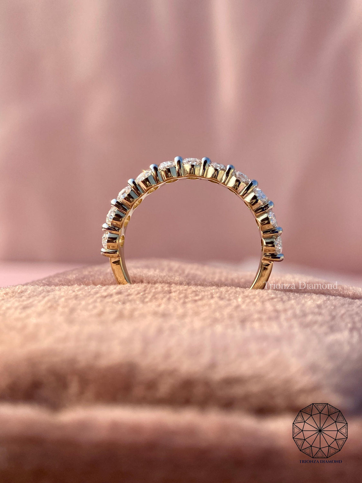 TrionzaDiamond oval diamond band crafted with precision and lasting shine