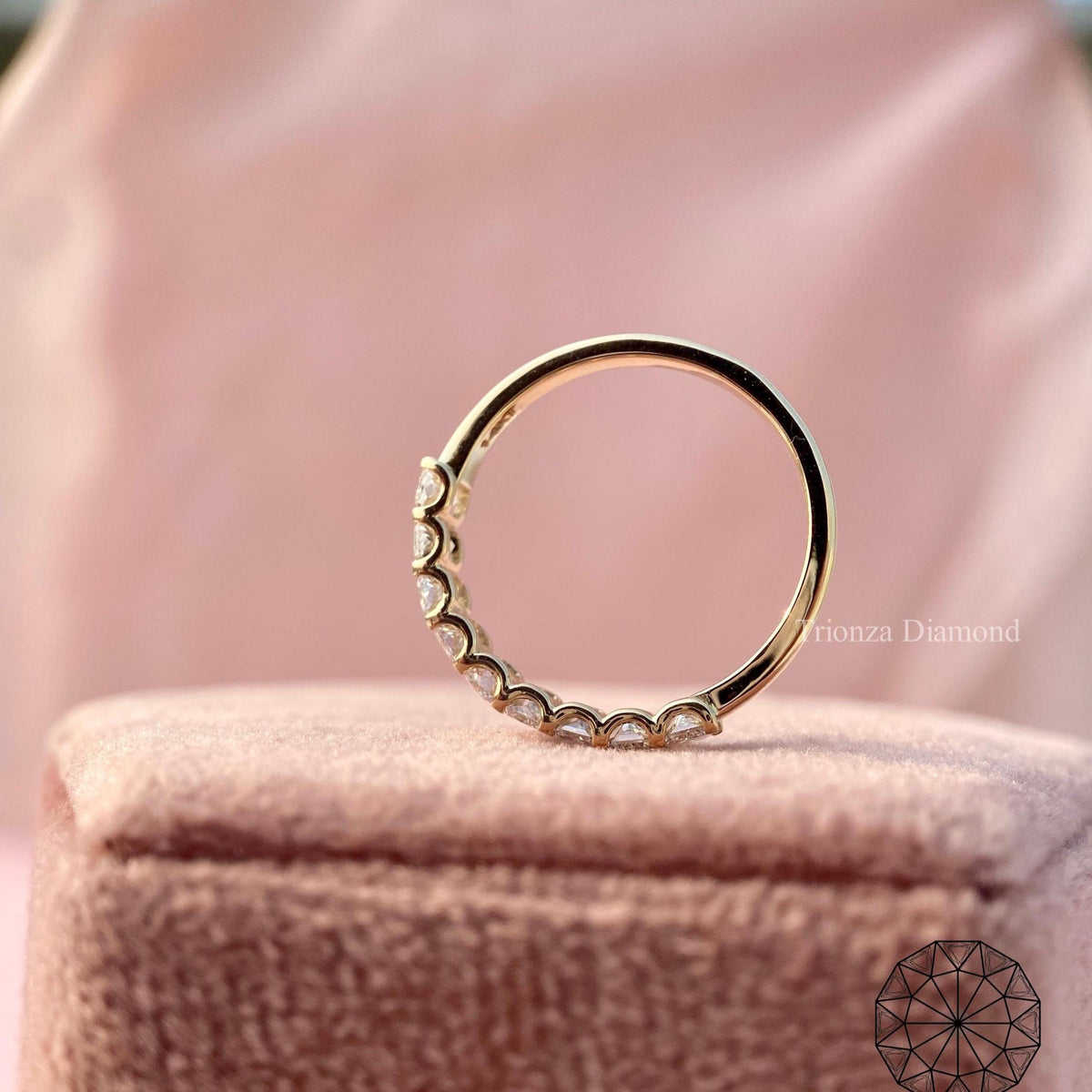 radiant diamond half eternity band