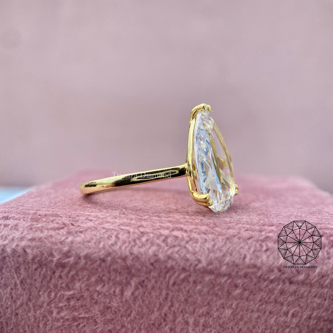 6.38 CT Pear Cut Lab Grown Diamond Ring - IGI Certified Engagement