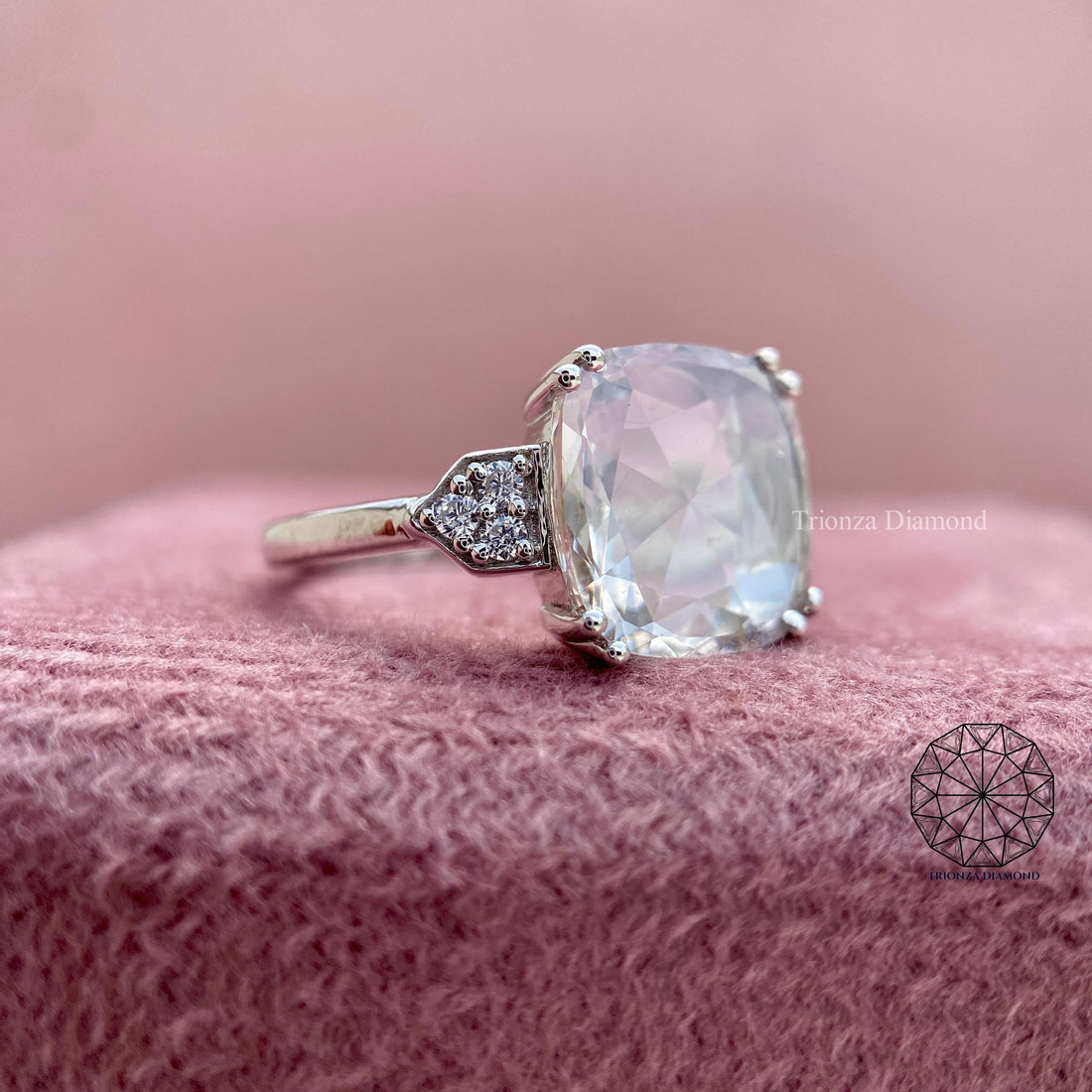 2.48 CT Antique Cushion Lab Diamond Ring | IGI Certified 14K Gold