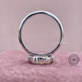 Woman wearing the unique rose cut diamond ring as an elegant bridal statement piece