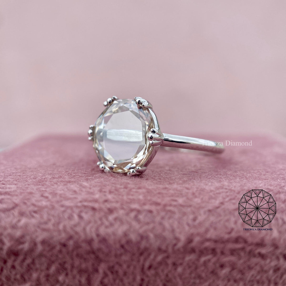 TrionzaDiamond solitaire engagement ring designed for meaningful bridal moments
