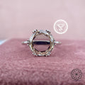 Round rose cut lab grown diamond ring showcasing a unique 2.93 CT solitaire design