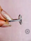 Round rose cut diamond ring presented in a jewelry box for gifting